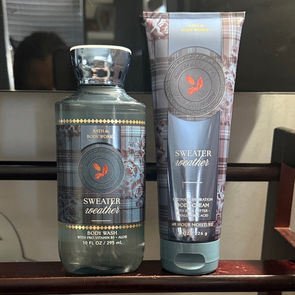 Bath & Body Works Other - Bath & Body Works Sweater Weather Body Wash and Body Cream Set
